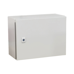 Gabinete de Acero IP66 Uso en Intemperie (400 x 300 x 300 mm) con Placa Trasera Interior Metálica y Compuerta Inferior