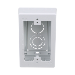 Caja de Pared Superficial, Uso Universal con Placas de Pared, con Cinta Adhesiva, Color Blanco