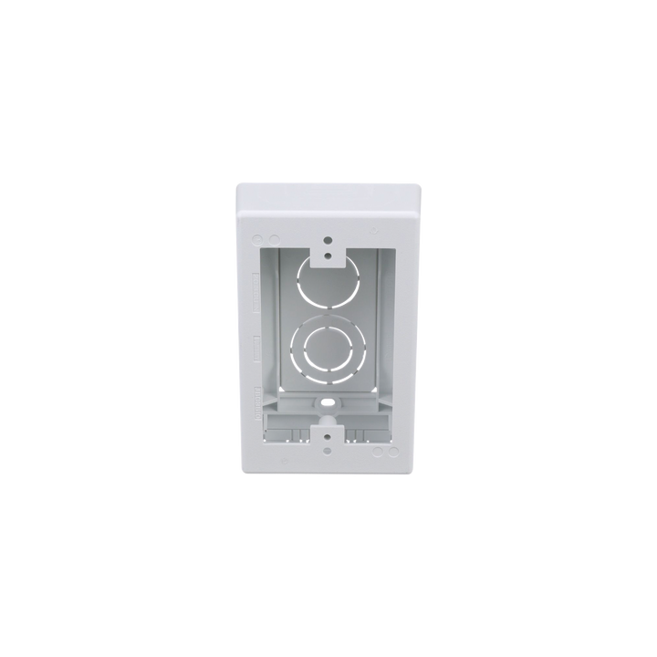 Caja de Pared Superficial, Uso Universal con Placas de Pared, con Cinta Adhesiva, Color Blanco