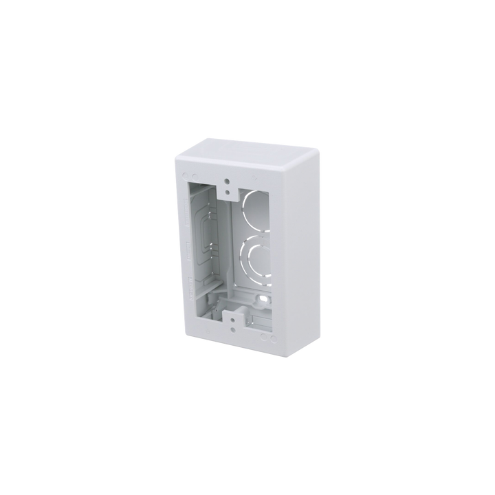 Caja de Pared Superficial, Uso Universal con Placas de Pared, con Cinta Adhesiva, Color Blanco