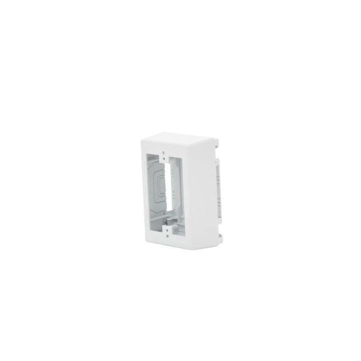 Caja de Pared Superficial, Uso Universal con Placas de Pared, con Cinta Adhesiva, Color Blanco