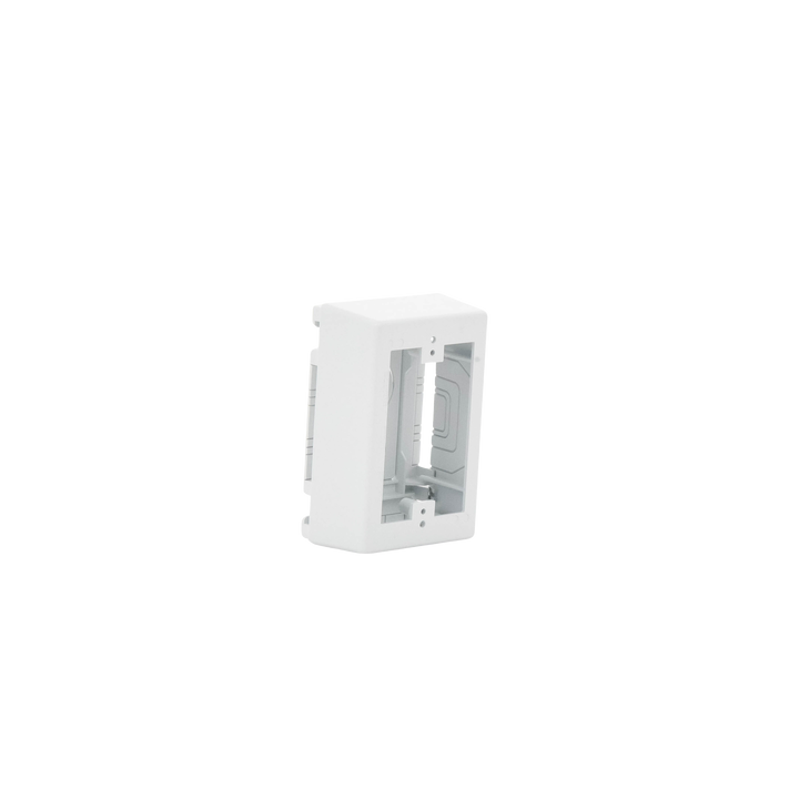 Caja de Pared Superficial, Uso Universal con Placas de Pared, con Cinta Adhesiva, Color Blanco