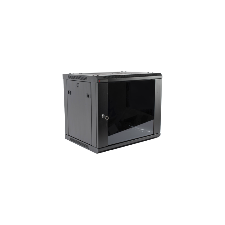 Gabinete PRECISION, Con Puerta de Cristal Templado, de 19in, 9UR, 450mm de Profundidad, Color Negro