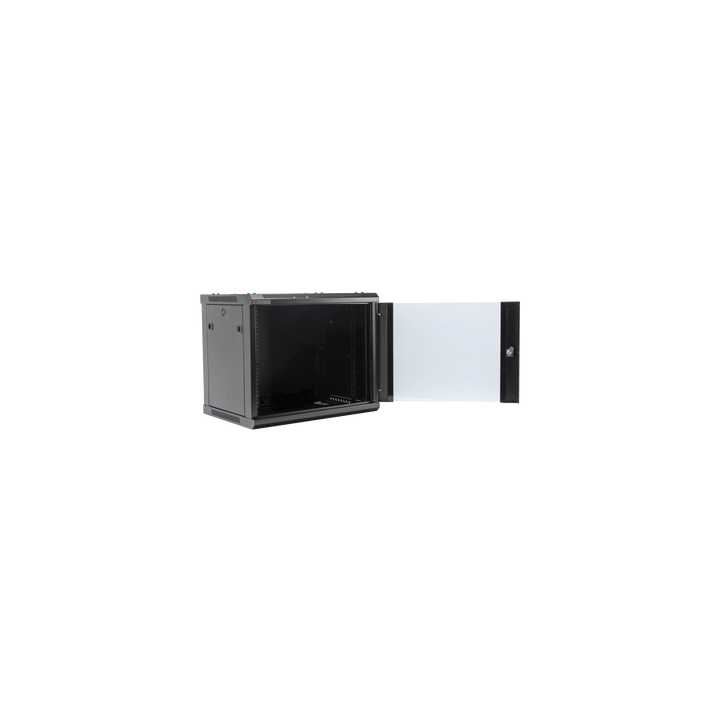 Gabinete PRECISION, Con Puerta de Cristal Templado, de 19in, 9UR, 450mm de Profundidad, Color Negro