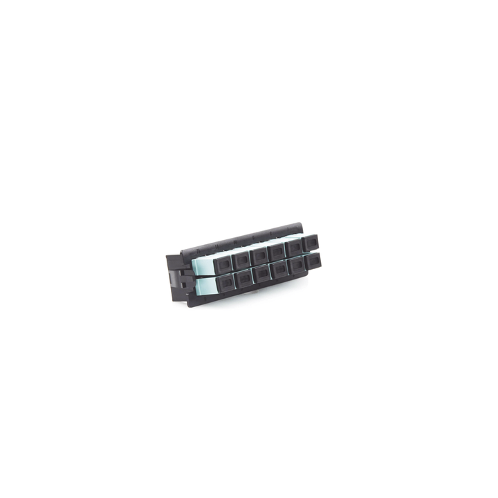 Placa Acopladora para Distribuidor de Fibra Óptica LP-ODF-8024, Incluye 12 Acopladores SC Simplex para Fibra Multimodo