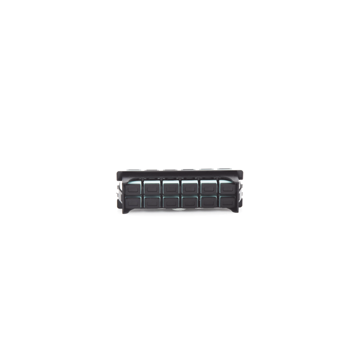 Placa Acopladora para Distribuidor de Fibra Óptica LP-ODF-8024, Incluye 12 Acopladores SC Simplex para Fibra Multimodo