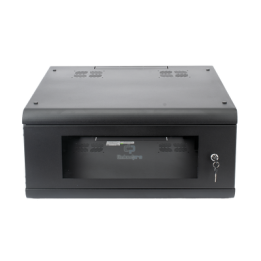 Gabinete de Pared con Puerta de Cristal Templado, 635mm de Profundidad, 4U Rack de 19'', Acero Reforzado