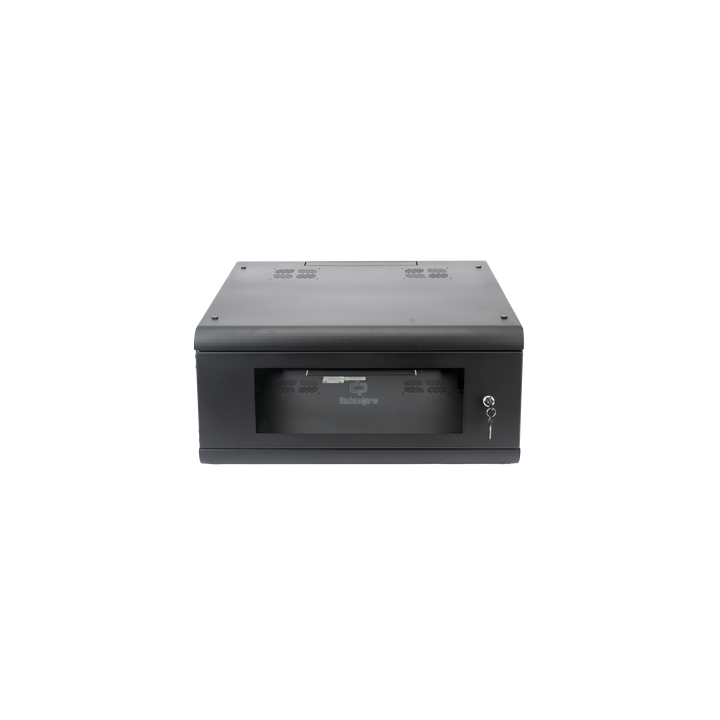 Gabinete de Pared con Puerta de Cristal Templado, 635mm de Profundidad, 4U Rack de 19'', Acero Reforzado