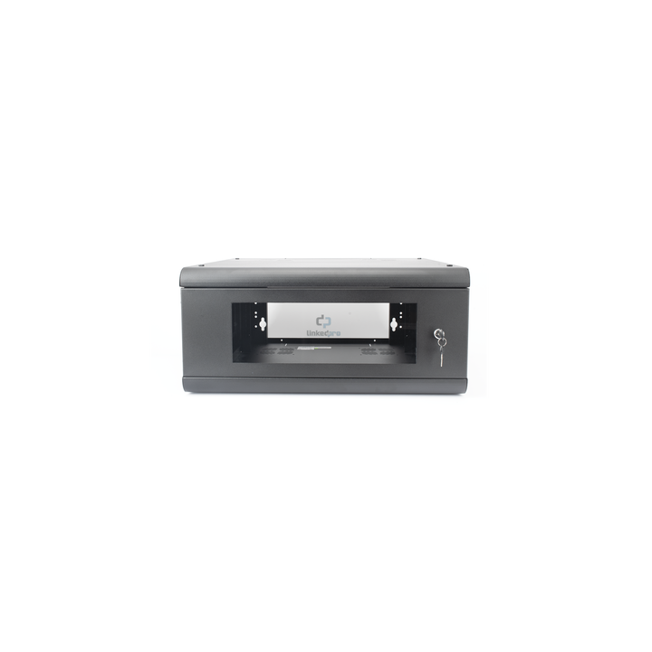 Gabinete de Pared con Puerta de Cristal Templado, 635mm de Profundidad, 4U Rack de 19'', Acero Reforzado