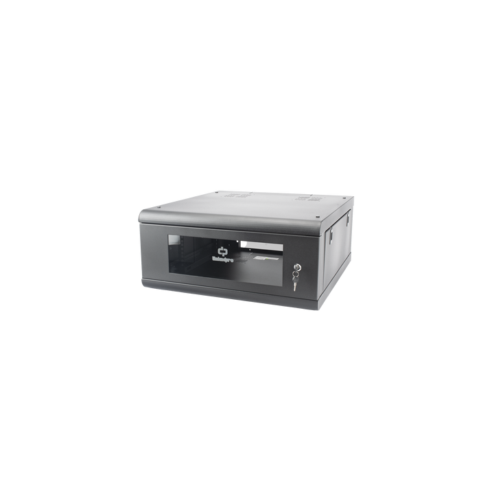 Gabinete de Pared con Puerta de Cristal Templado, 635mm de Profundidad, 4U Rack de 19'', Acero Reforzado