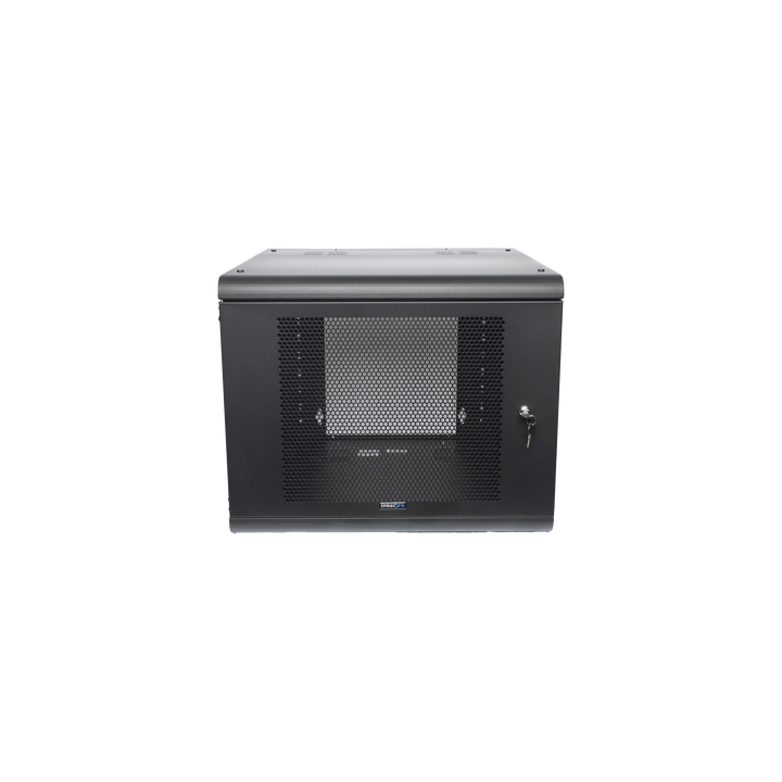 Gabinete de Pared con Puerta Perforada, 635mm de Profundidad, 9U Rack de 19 in, Acero Reforzado