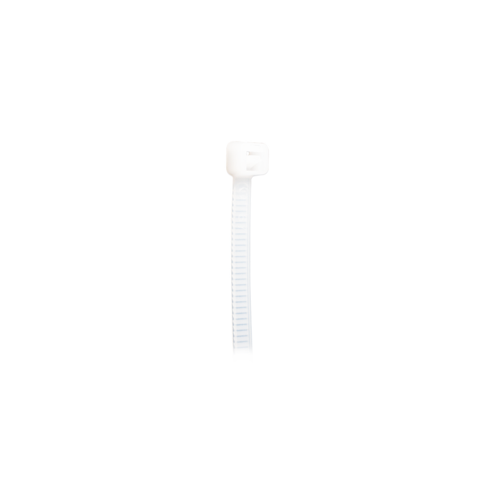 Cincho de plástico, Color Natural, 4.8 x 200 mm, Ideal para sujeción de cables (Bolsa con 100 piezas)