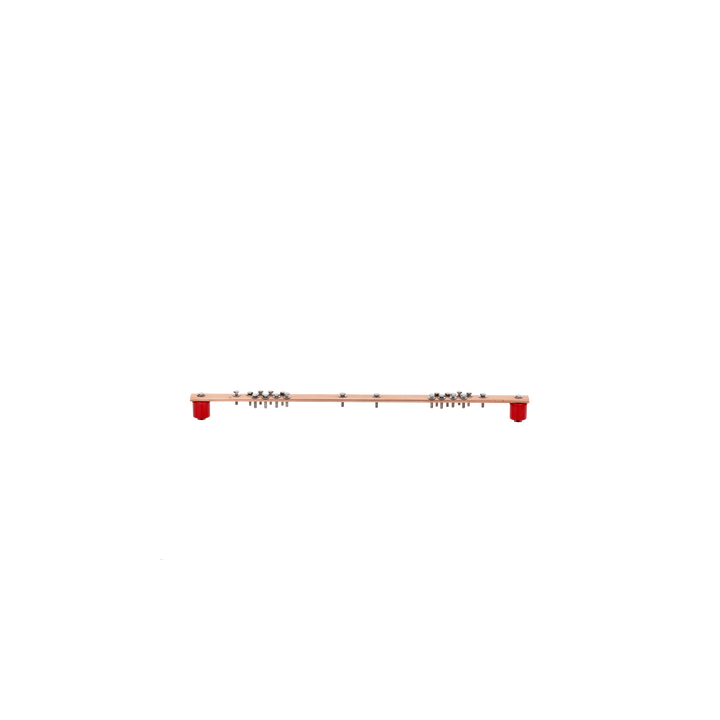 Barra Distribución Tierra Rack 19 in / Cobre 100% / 550A / Aisladores Rojos / 0.64 cm (0.25 in) / J-STD-607-A