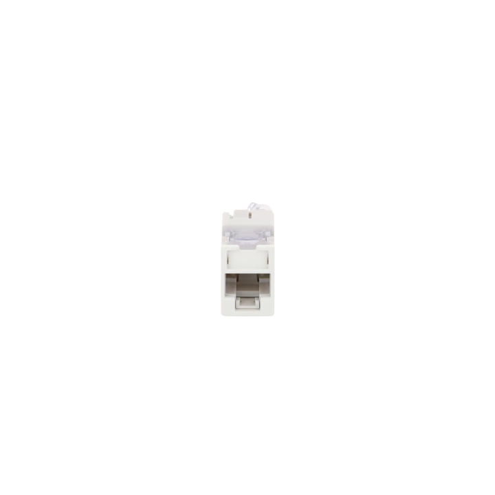Jack Ultramax Cat6, UTP, Montaje Híbrido en Placa de Pared (Plano y Angulado), Color Blanco, Punch Down