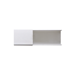 Canaleta blanca sin división, de PVC auto extinguible, 48 x 16 x tramo 2.5m (6101-01260