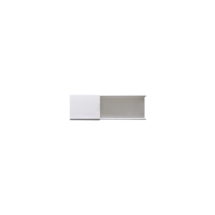 Canaleta blanca sin división, de PVC auto extinguible, 48 x 16 x tramo 2.5m (6101-01260