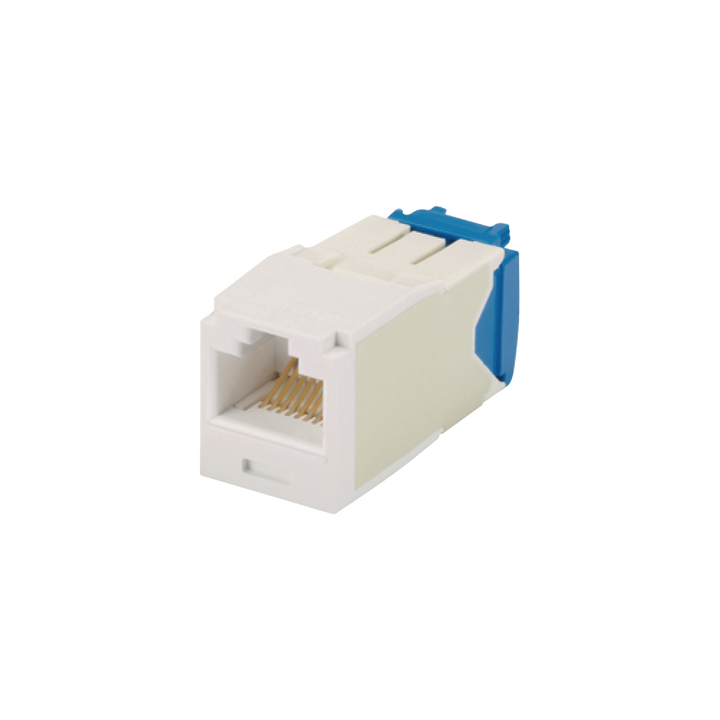 Conector Jack RJ45 Estilo TG, Mini-Com, Categoría 6A, de 8 Posiciones y 8 Cables, Color Blanco