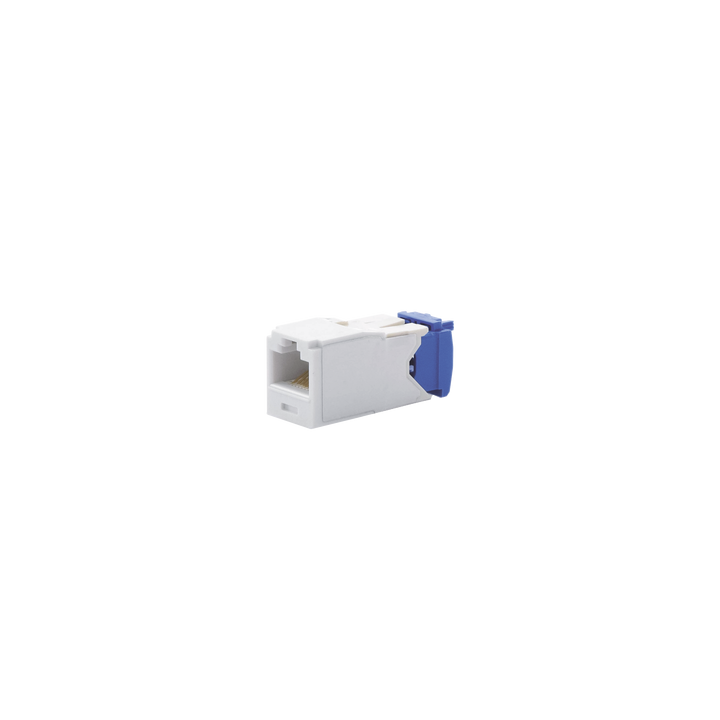 Conector Jack RJ45 Estilo TG, Mini-Com, Categoría 6A, de 8 Posiciones y 8 Cables, Color Blanco