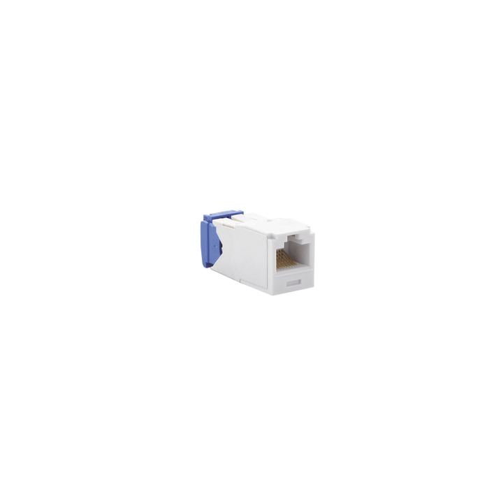 Conector Jack RJ45 Estilo TG, Mini-Com, Categoría 6A, de 8 Posiciones y 8 Cables, Color Blanco