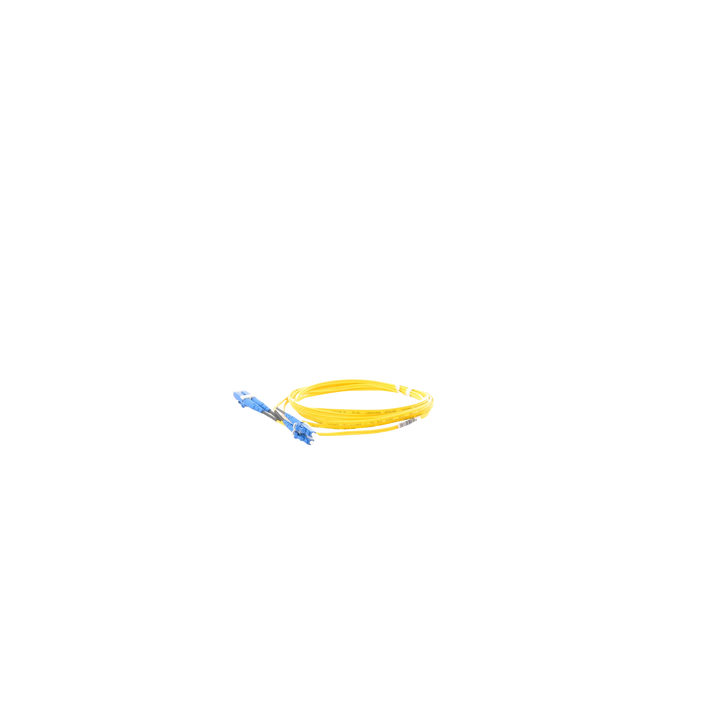Jumper de Fibra Optica Monomodo 9/125 OS2, LC-LC Duplex, OFNR (Riser), Color Amarillo, 2 Metros (6.56 Pies)