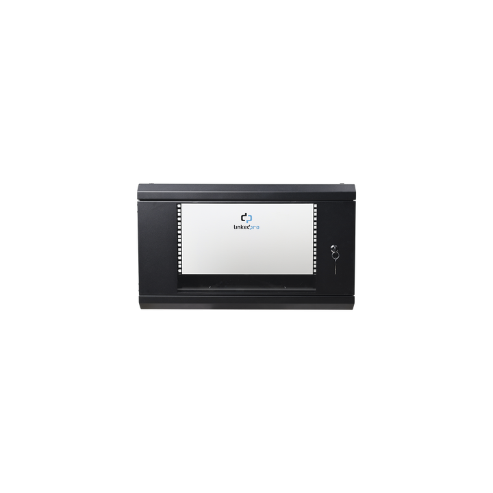 Gabinete de Pared de 6U con Puerta de Cristal Templado, 455 mm de Profundidad Total, Rack de 19in, Acero Reforzado