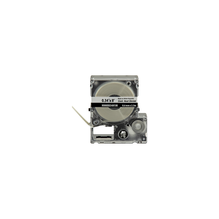 Casete de Etiquetas de Poliolefina de Cinta Continua, Tubo Termocontráctil, 8.6 mm (0.34 Pulgadas) de Ancho y 2.4
