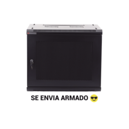 Gabinete PRECISION, Con Puerta Perforada, de 19in, 9UR, 450mm de Profundidad, Color Negro