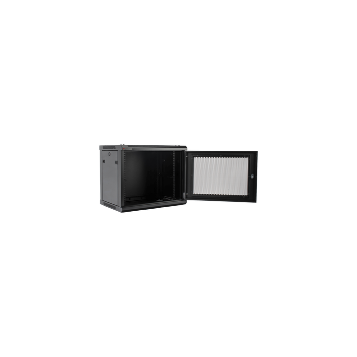 Gabinete PRECISION, Con Puerta Perforada, de 19in, 9UR, 450mm de Profundidad, Color Negro