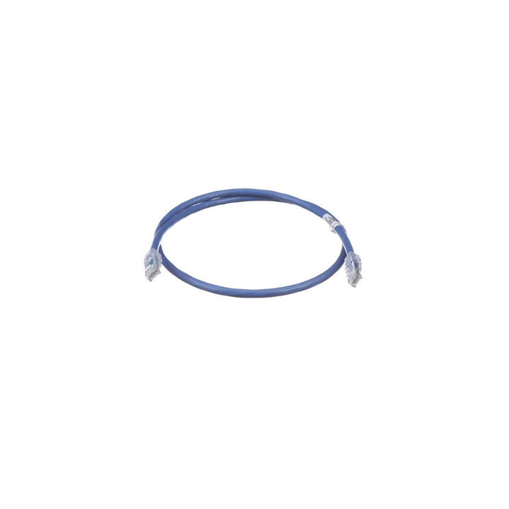 Cable de Parcheo UTP, Cat6A, 24 AWG, CM, Color Azul, 0.3 Metros (1 Pie)
