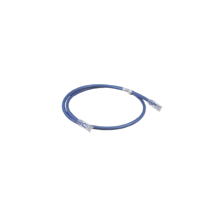 Cable de Parcheo UTP, Cat6A, 24 AWG, CM, Color Azul, 0.3 Metros (1 Pie)
