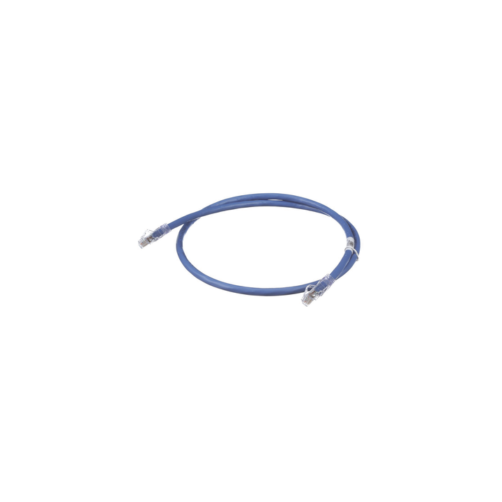 Cable de Parcheo UTP, Cat6A, 24 AWG, CM, Color Azul, 0.3 Metros (1 Pie)