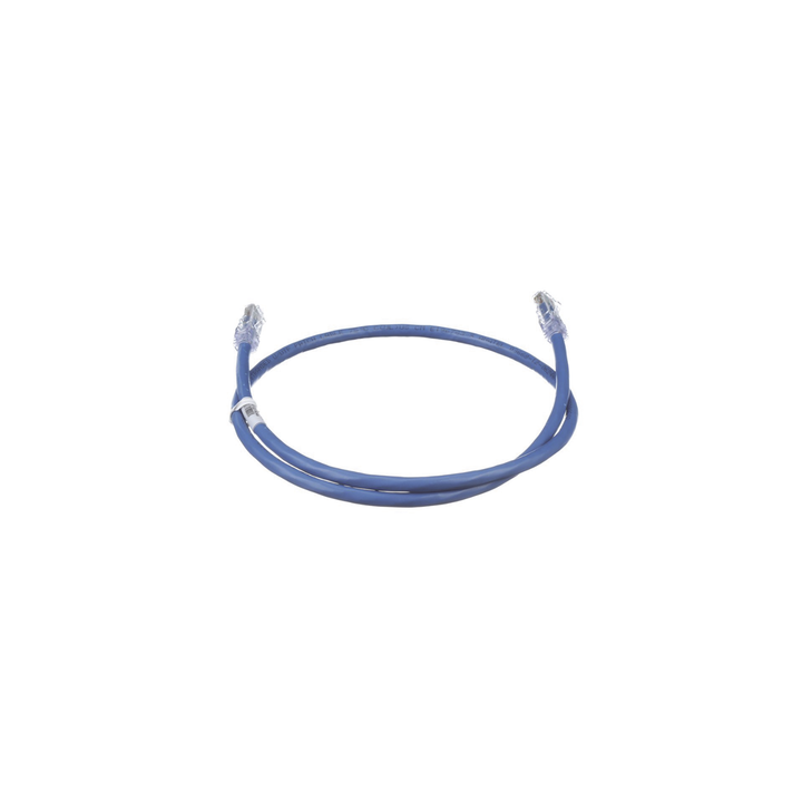 Cable de Parcheo UTP, Cat6A, 24 AWG, CM, Color Azul, 0.3 Metros (1 Pie)
