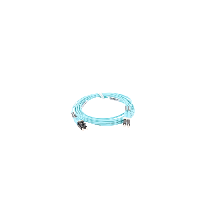 Jumper de Fibra Optica Multimodo 50/125 OM4, LC-LC Duplex, OFNR (Riser), Color Aqua, 3 Metros (9.84 Pies)