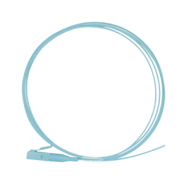 Pigtail de Fibra Óptica Simplex LC, PVC, OM3 50/125, Aqua, 1 Metro (3.28 Pies)