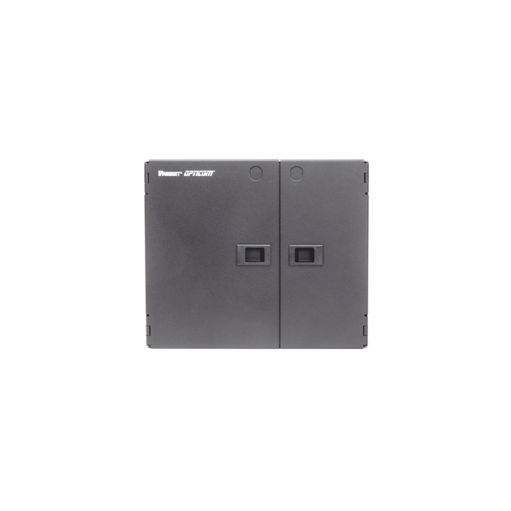 Caja de Conexión de Fibra Óptica, Para Montaje en Pared, Acepta 2 Placas FAP o FMP, Hasta 48 Fibras, Color Negro