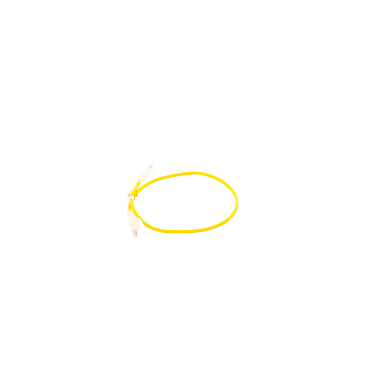 Cable de Parcheo Slim UTP Cat6A - 0.5 Metros (1.64 Pies) Amarillo, Diámetro Reducido (28 AWG)