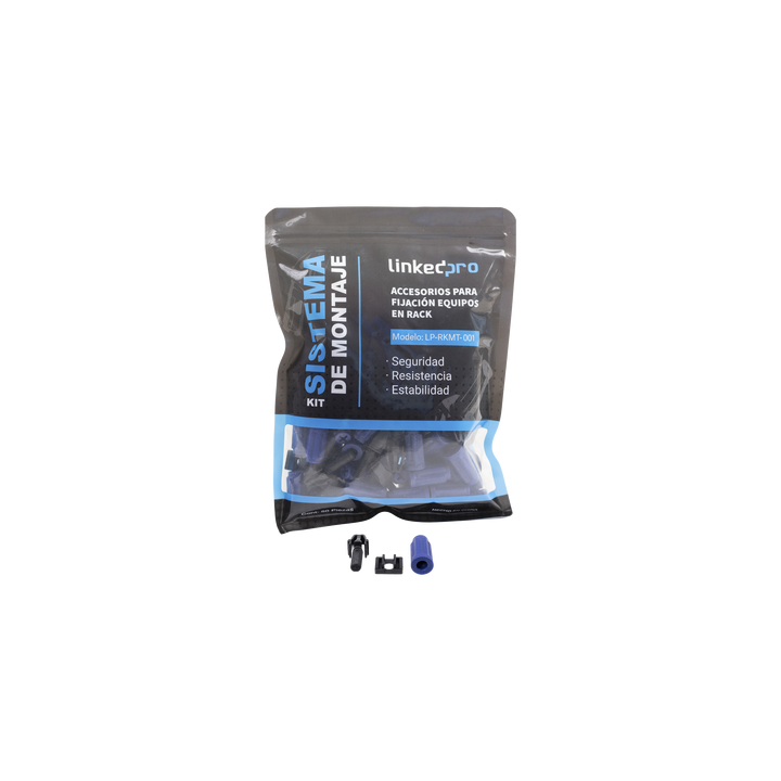 Kit de Montaje Rápido para Equipos en Rack / No más Tuercas Enjauladas / Soporta hasta 50 kg (50 Piezas)