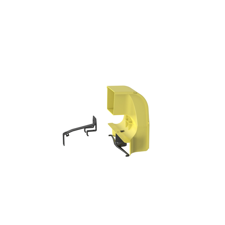 Bajada Para Canaleta FiberRunner™, Uso con Medidas 4x4, 6X4, 12X4, o 24X12, Con Reducción a 4X4, Color Amarillo