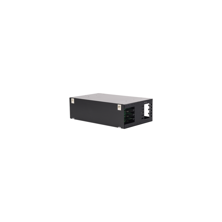 Distribuidor de Fibra Óptica con Bandejas Deslizables, Vacío, 19 Pulgadas (48.26 cm), Acepta 48 Adaptadores LC Duplex