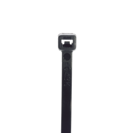 Cincho de Nylon 6.6 StrongHold™, 188mm largo x 4.8mm ancho, Color Negro, Exterior Resistente a Rayos UV, Paquete de