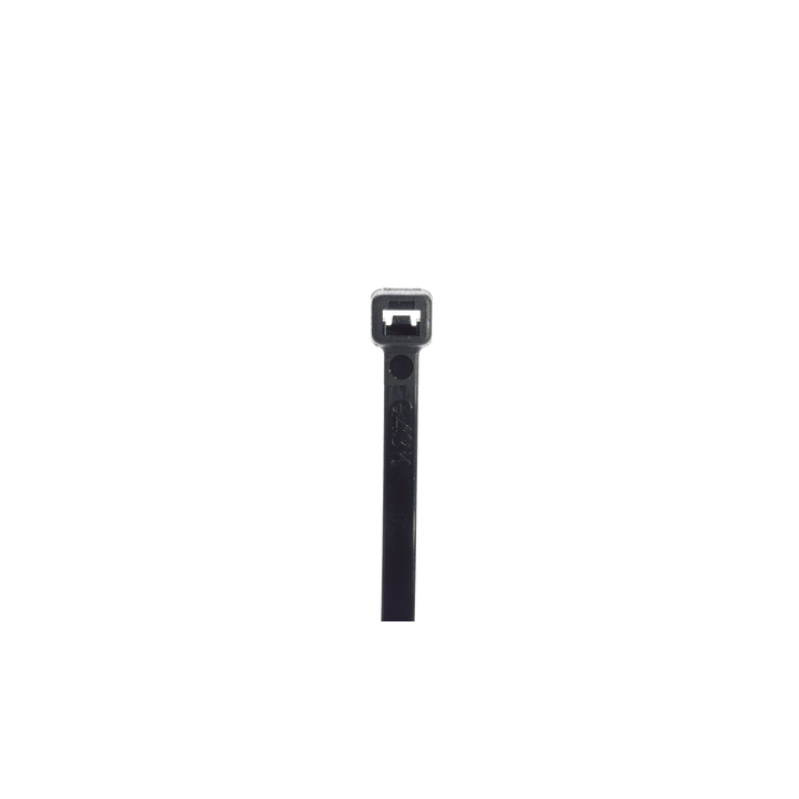 Cincho de Nylon 6.6 StrongHold™, 188mm largo x 4.8mm ancho, Color Negro, Exterior Resistente a Rayos UV, Paquete de