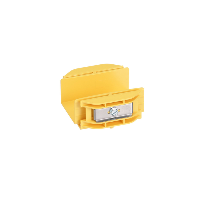 Union Recta "Cople", Para Canaleta FiberRunner™ 2X2, Color Amarillo