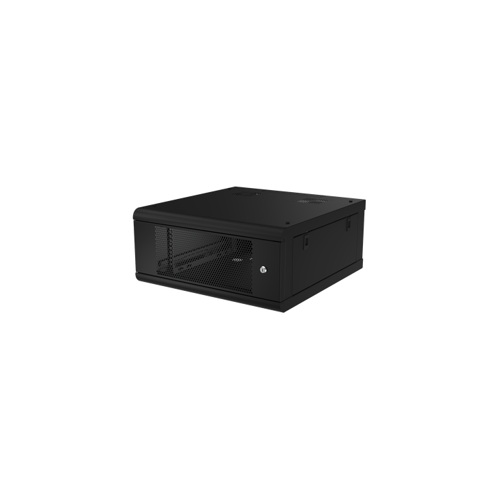 Gabinete de Pared con Puerta Perforada, 635mm de Profundidad, 4U Rack de 19 in, Acero Reforzado