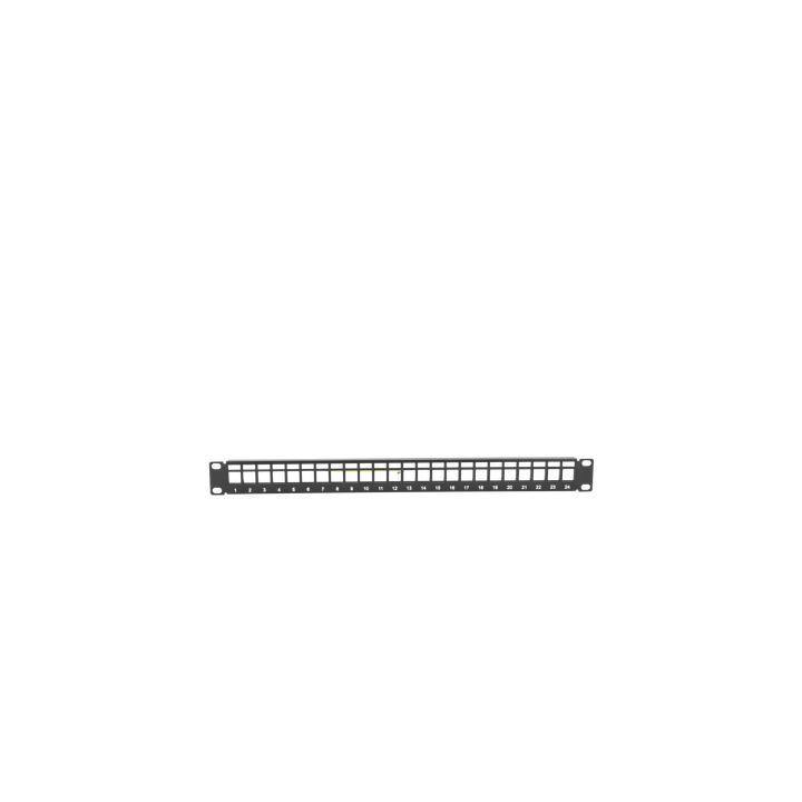 Patch Panel Modular Blindado (STP) de 24 Puertos, con Barra para Organizar Cable