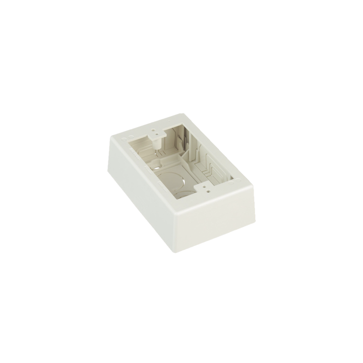 Caja de Pared Superficial, Uso Universal con Placas de Pared, con Cinta Adhesiva, Color Blanco Mate