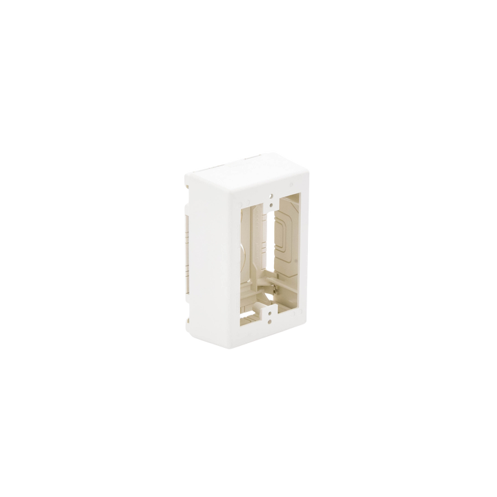Caja de Pared Superficial, Uso Universal con Placas de Pared, con Cinta Adhesiva, Color Blanco Mate