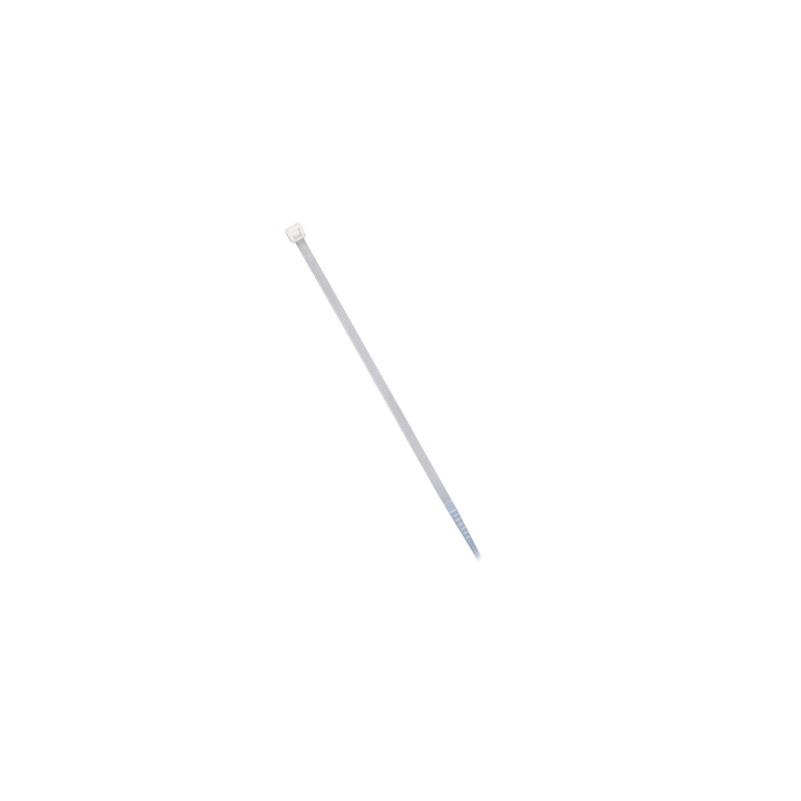 Cincho de plástico, Color Natural, 2.5 x 100 mm, Ideal para sujeción de cables (Bolsa con 100 piezas)