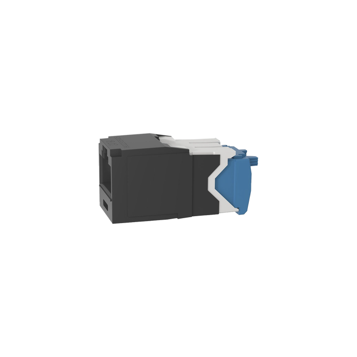 Conector Jack RJ45 Estilo TG, Mini-Com, Categoría 6A, de 8 Posiciones y 8 Cables, Color Negro