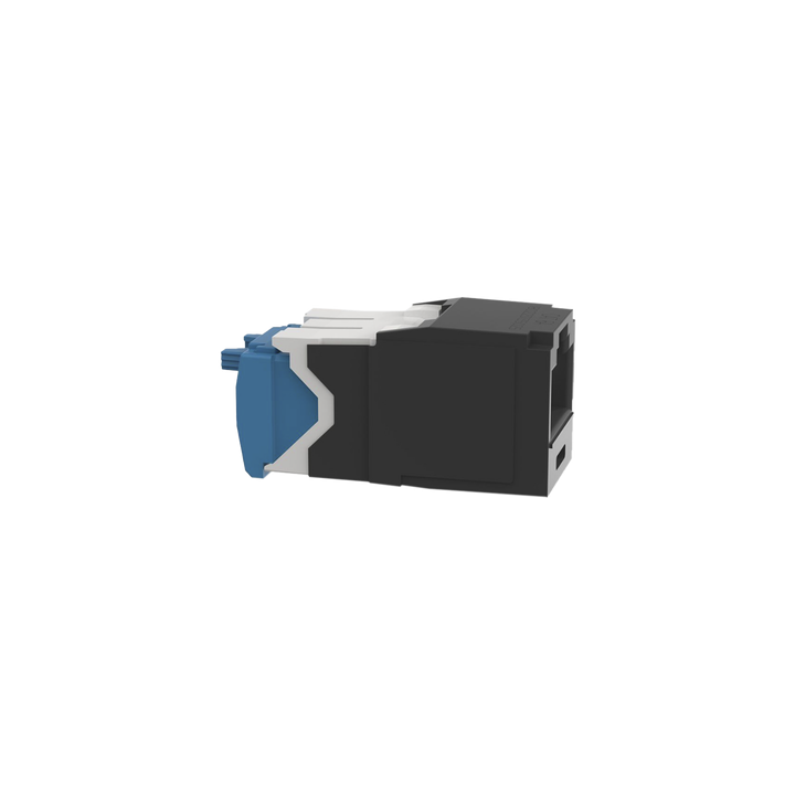 Conector Jack RJ45 Estilo TG, Mini-Com, Categoría 6A, de 8 Posiciones y 8 Cables, Color Negro