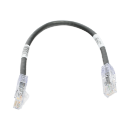 Cable de Parcheo TX6, UTP Cat6, 24 AWG, CM, Color Negro, 0.3 Metros (1 Pie)